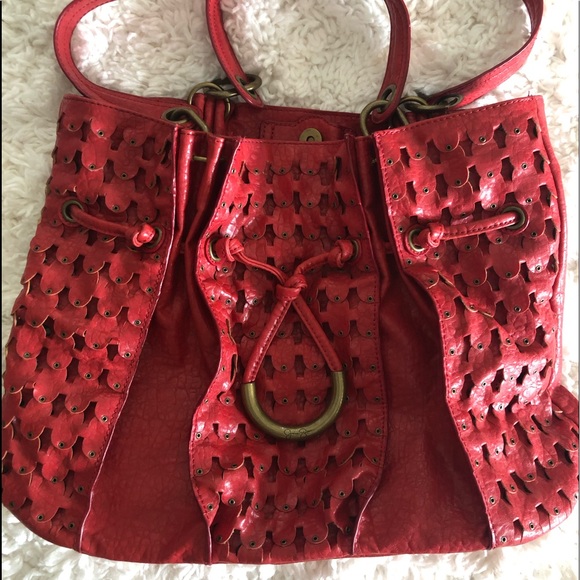 Dazzling Jessica Simpson Red Tote - Picture 1 of 7